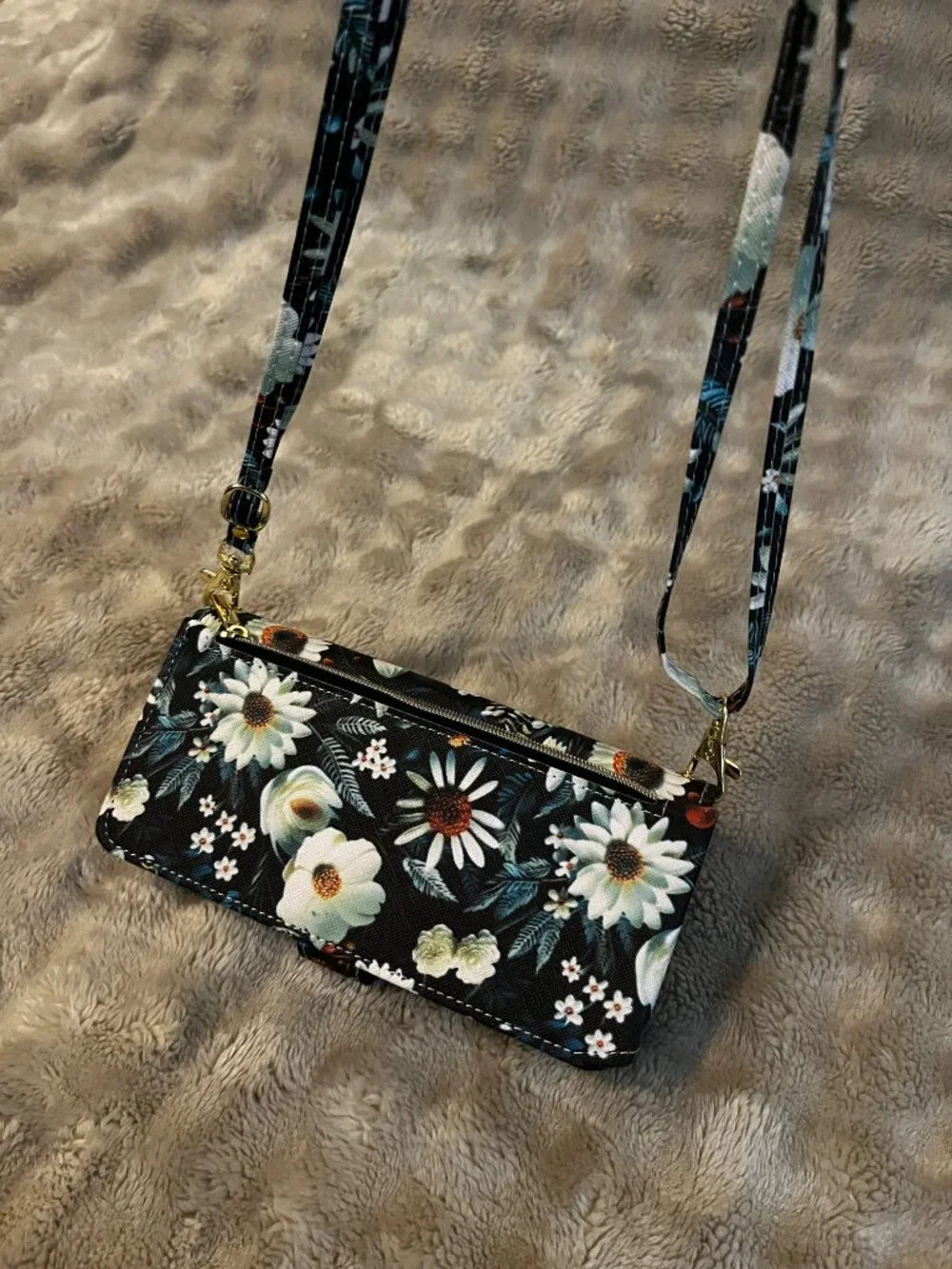 NEW Flower Leather Crossbody Wallet Case Purse for Samsung Galaxy Z